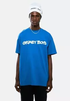 Футболка с принтом Grimey, синий