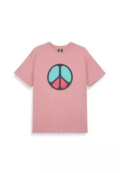 Футболка с принтом Grimey, светло-розовый