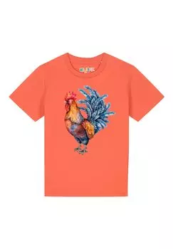 Футболка с принтом GRIMMIGER GOCKEL Watapparel, цвет fiesta