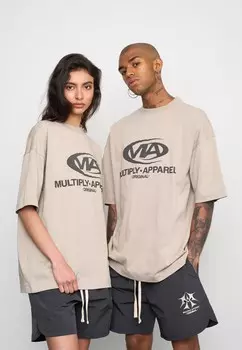 Футболка с принтом GRIND Multiply Apparel, бежевый