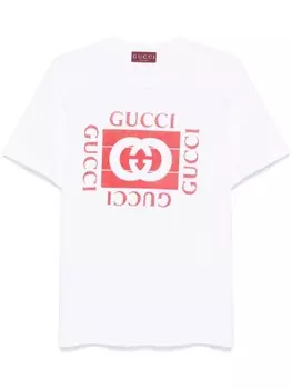 Футболка с принтом Gucci, белый