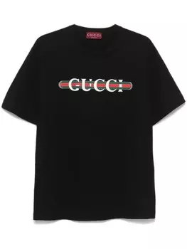 Футболка с принтом Gucci, черный