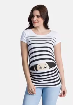 Футболка с принтом GUCK GUCK M.M.C., белый