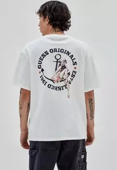 Футболка с принтом Guess, белый
