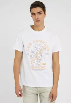 Футболка с принтом Guess, белый