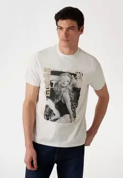 Футболка с принтом Guess, белый