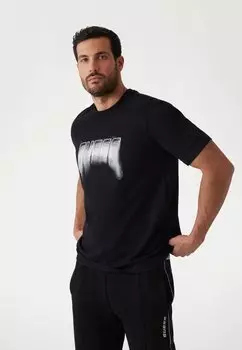 Футболка с принтом Guess, черный