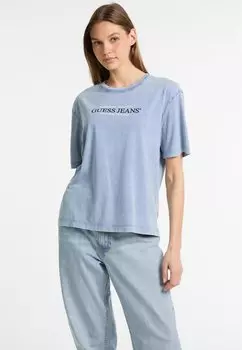 Футболка с принтом Guess Jeans, синий