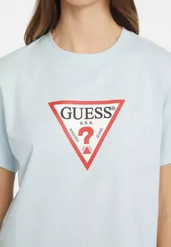 Футболка с принтом Guess Jeans, светло-голубой