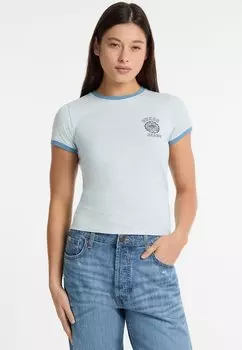 Футболка с принтом Guess Jeans, светло-голубой
