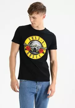 Футболка с принтом GUNS N' ROSES Mister Tee, черный