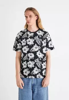 Футболка с принтом GURU TEE O-NECK Jack & Jones, черный