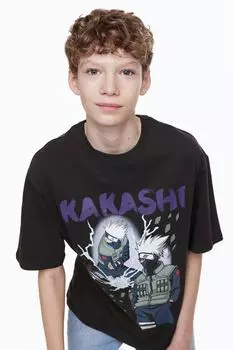 Футболка с принтом H&amp;M, черный/наруто