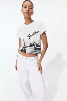 Футболка с принтом H&M, белый