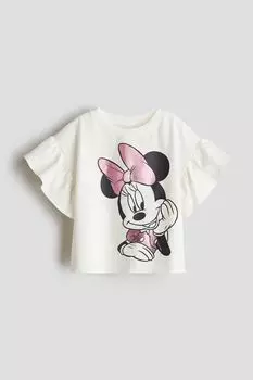Футболка с принтом H&M, белый