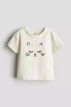 Футболка с принтом H&M, белый