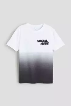 Футболка с принтом H&M, белый