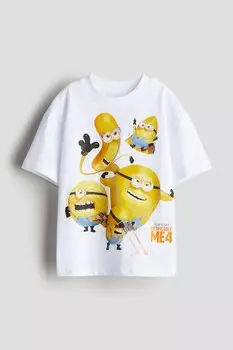 Футболка с принтом H&M, белый