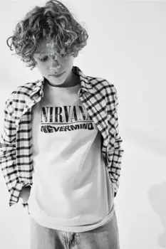 Футболка с принтом H&M, бежевый