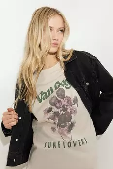 Футболка с принтом H&M, мультиколор