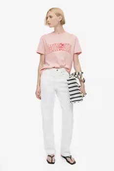 Футболка с принтом H&M, розовый