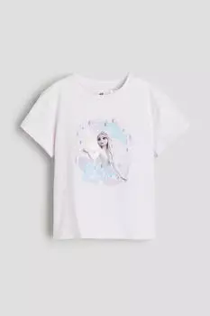 Футболка с принтом H&M, сиреневый