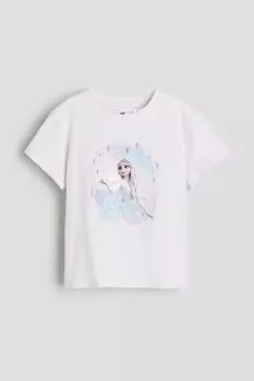 Футболка с принтом H&M, сиреневый