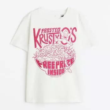 Футболка с принтом H&M x The Simpsons, белый
