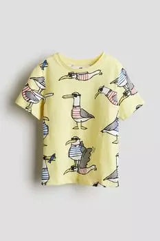 Футболка с принтом H&M, желтый