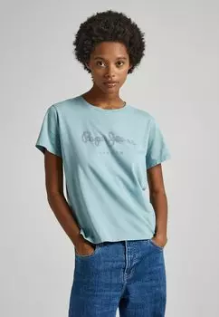 Футболка с принтом HAILEY Pepe Jeans, цвет hydro green