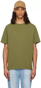Футболка с принтом «Хаки Блэд Фокс Хэд Комфорт» Maison Kitsune