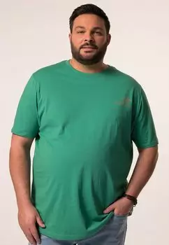 Футболка с принтом HALBARM GROSSER RCKEN-RUNDHALS Men Plus, зеленый