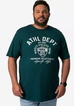 Футболка с принтом HALBARM Men Plus, сине-зеленый