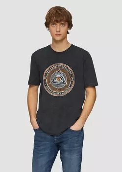 Футболка с принтом HALLOWEEN QS, антрацит