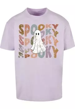 Футболка с принтом HALLOWEEN SPOOKY GHOST TEE Merchcode, фиолетовый