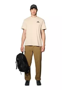 Футболка с принтом HALO, бежевый