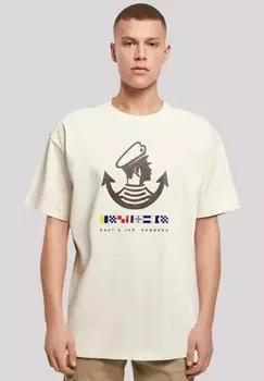 Футболка с принтом HAMBURG LOGO F4NT4STIC, песочный