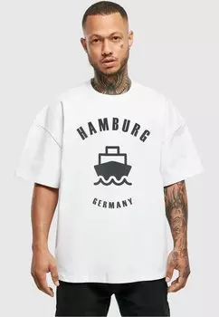 Футболка с принтом HAMBURG Merchcode, цвет white