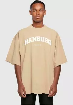 Футболка с принтом HAMBURG WORDING HUGE Merchcode, цвет unionbeige