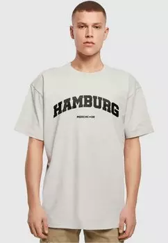 Футболка с принтом HAMBURG WORDING Merchcode, цвет lightasphalt