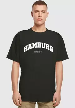 Футболка с принтом HAMBURG WORDING Merchcode, цвет black