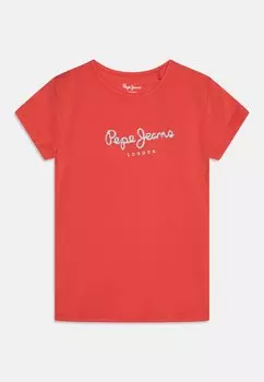 Футболка с принтом Hana Glitter Pepe Jeans, цвет crispy red