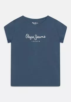 Футболка с принтом Hana Glitter Pepe Jeans, цвет sea blue