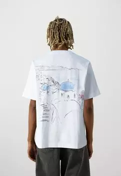Футболка с принтом Hand Sketched Classic Polish Logo Abercrombie & Fitch, ярко-белая