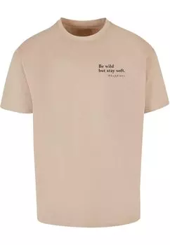 Футболка с принтом HAPPINES HEAVY TEE Merchcode, цвет wet sand