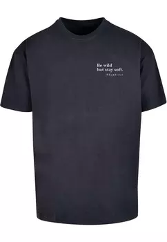 Футболка с принтом HAPPINES HEAVY TEE Merchcode, синий