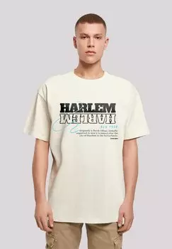 Футболка с принтом HARLEM TEE F4NT4STIC, цвет sand
