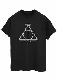 футболка с принтом Harry Potter Deathly Hallows Symbol ABSOLUTE CULT, черный