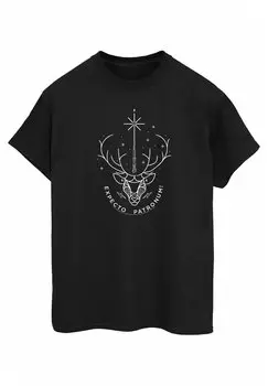 Футболка с принтом Harry Potter Expecto Patronum Charm ABSOLUTE CULT, черный