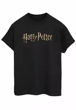 футболка с принтом Harry Potter Full Color Logo ABSOLUTE CULT, черный